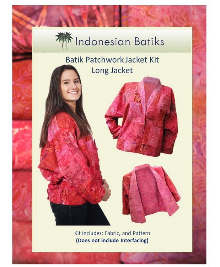 Batik Patchwork Jacket Long Version KIT